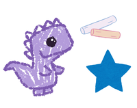 Chalk art and paint stars for flower pots
